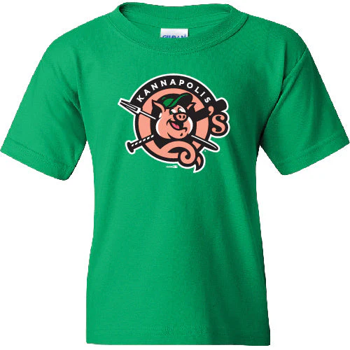 Youth Green Kannapolis Q's Tee