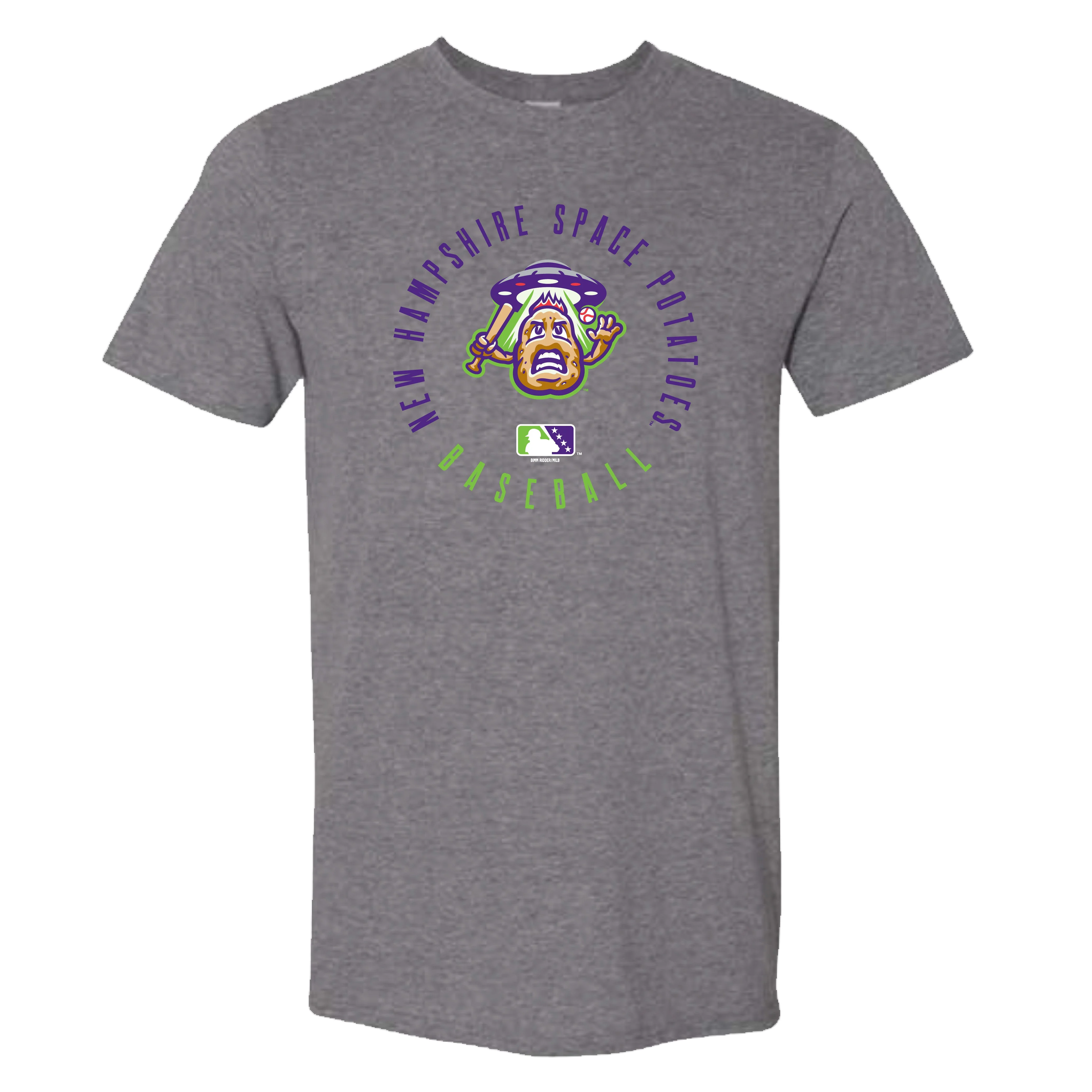New Hampshire Space Potatoes Youth Grey Jesea Tee