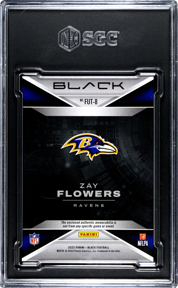 Zay Flowers 2023 Panini Black #FUT-8 Futuristic M - Image 2